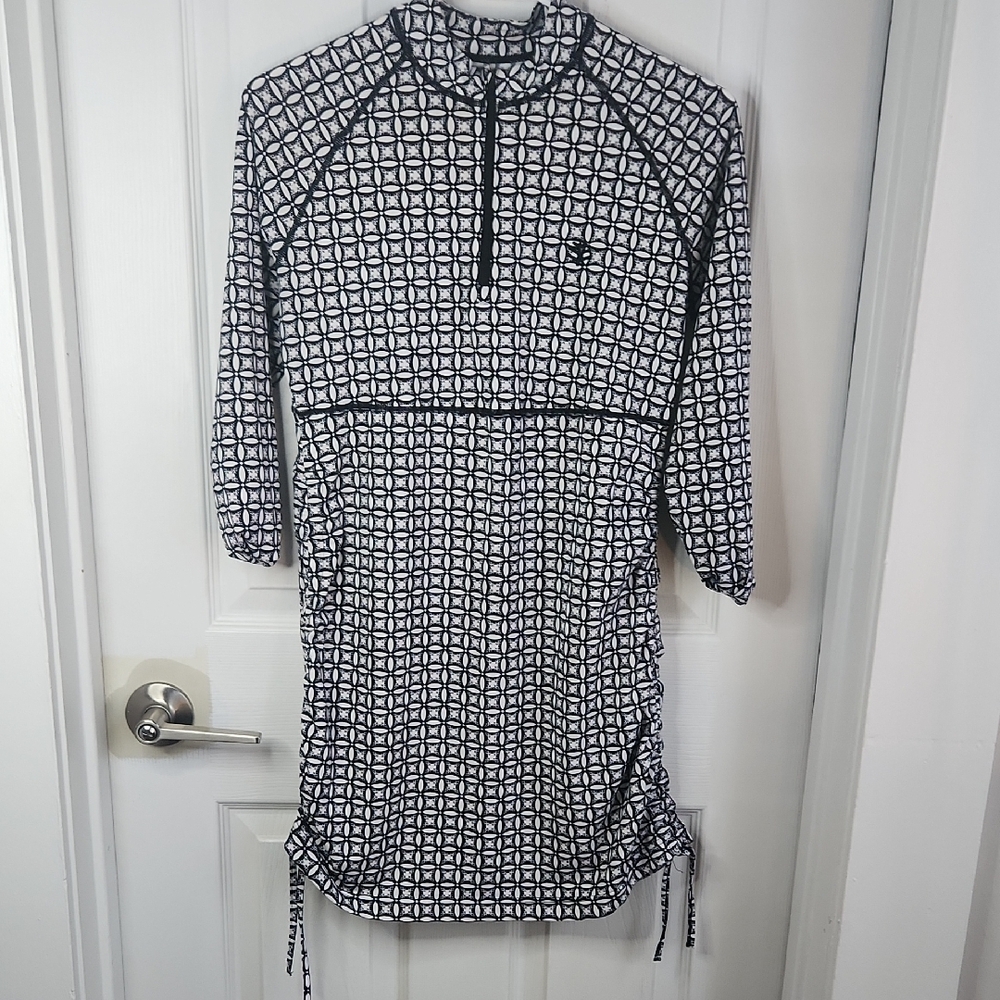 Coolibar Navy and White Women's Swim Dress